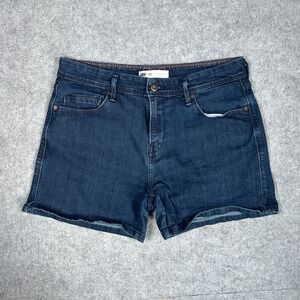 Levis Denim Shorts Womens 10 Dark Blue Mid Rise Stretch Casual Summer Classic